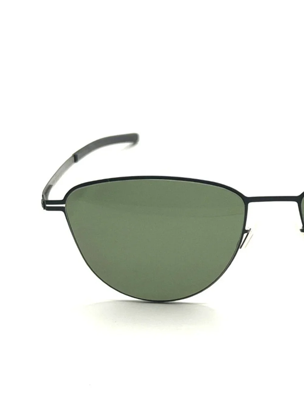 IC! BERLIN PALI-BLACK/GREEN TINTED UNISEX SUNGLASSES 55MM 16 145